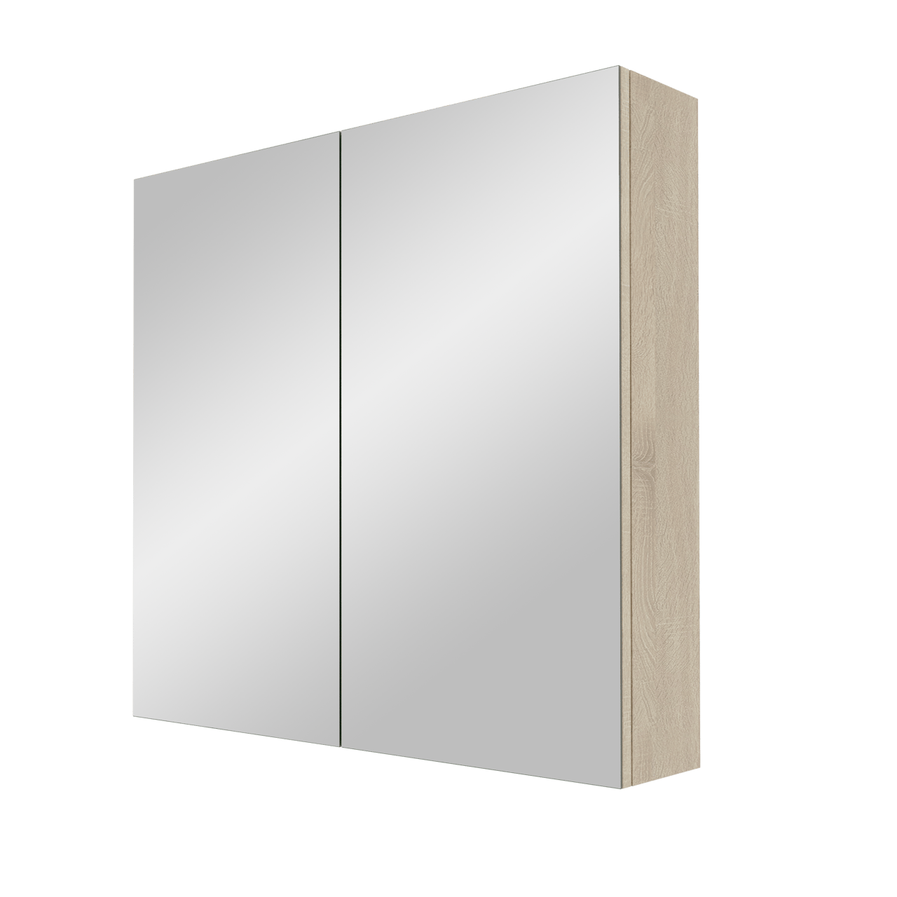 Linie Montro spiegelkast 80 x 75 cm witte eik