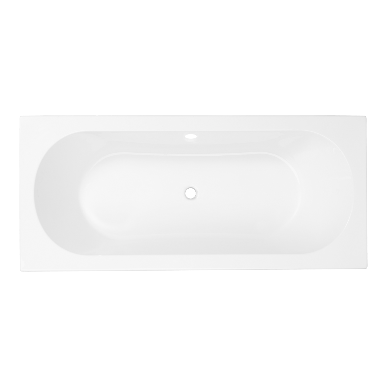 Luca Varess Rosala baignoire encastrable double 180 x 80 cm acrylique Blanc Brillant