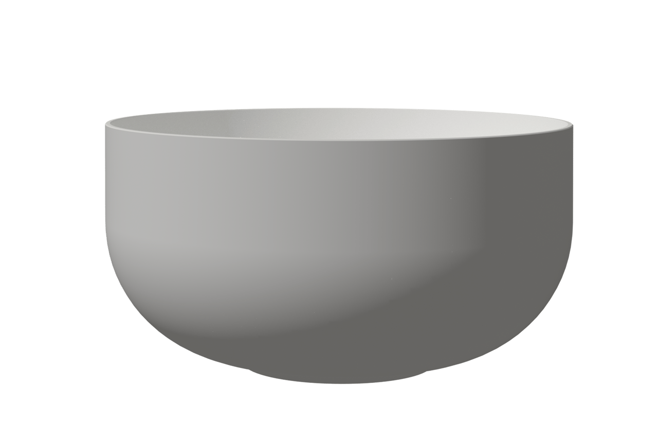 Balmani Bowl Aufsatzwaschbecken: Solid Surface, matt, rund, Ø 24 cm