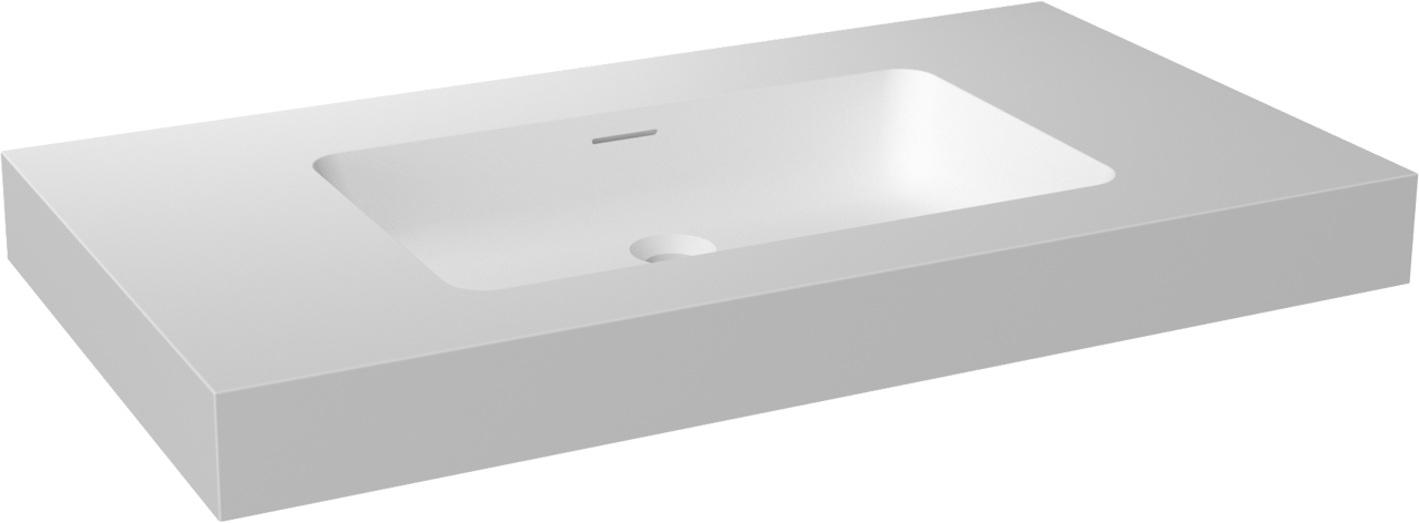 Storke Mata High enkele wastafel matte Solid Surface 95 x 52 cm