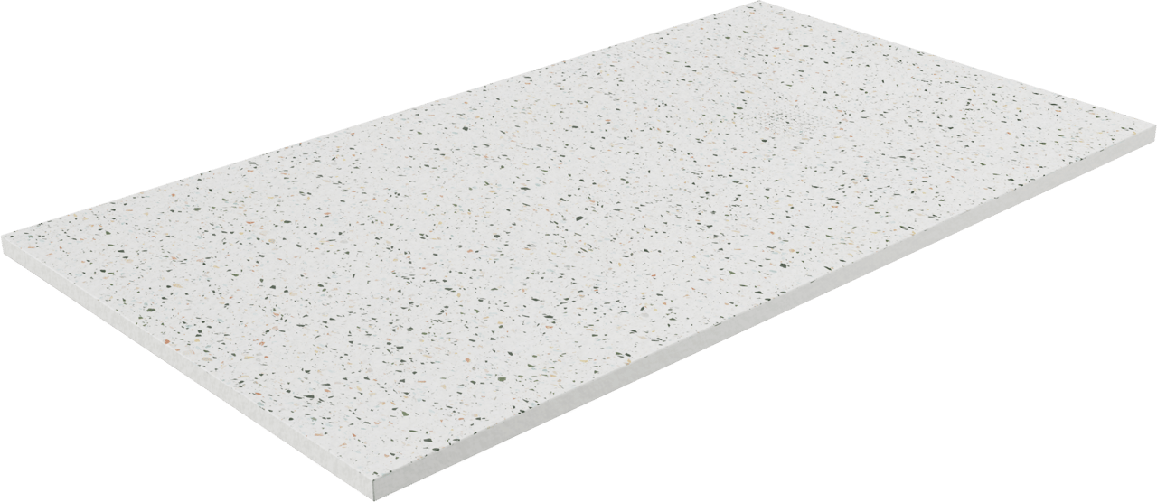 Balmani Impress receveur de douche 160 x 90 cm marbre composite blanc/noir terrazzo mat structure rock