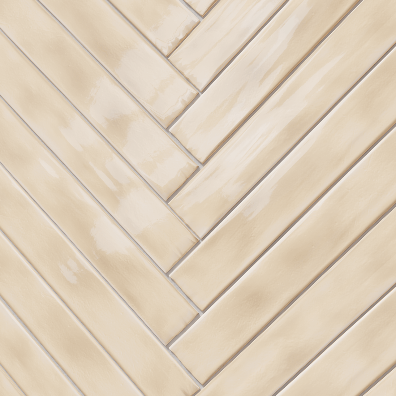 Carruzo Rio carrelage mural en céramique 24 carreaux 5x50cm Crema