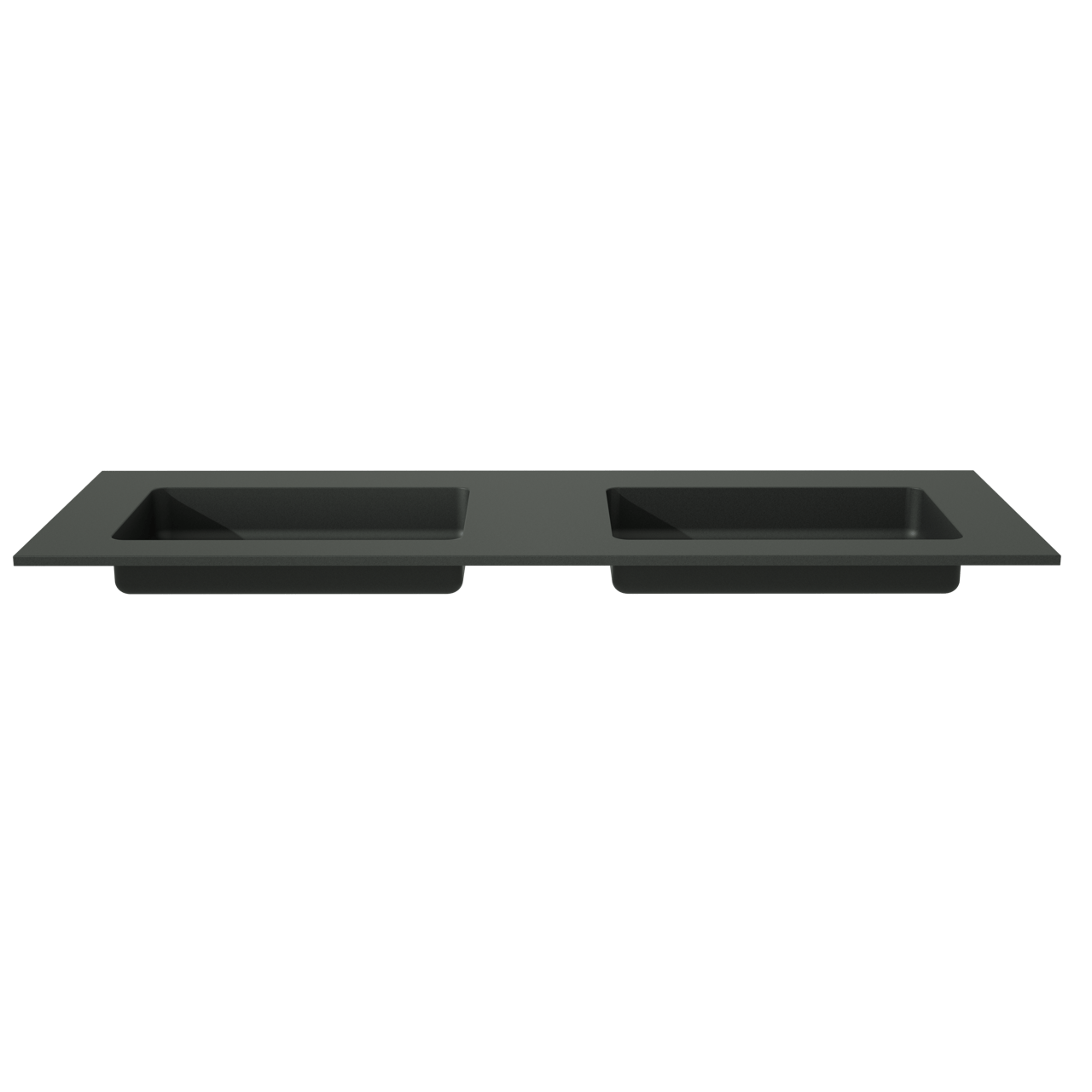 Storke Scuro double vasque quartz mat 150 x 52 cm