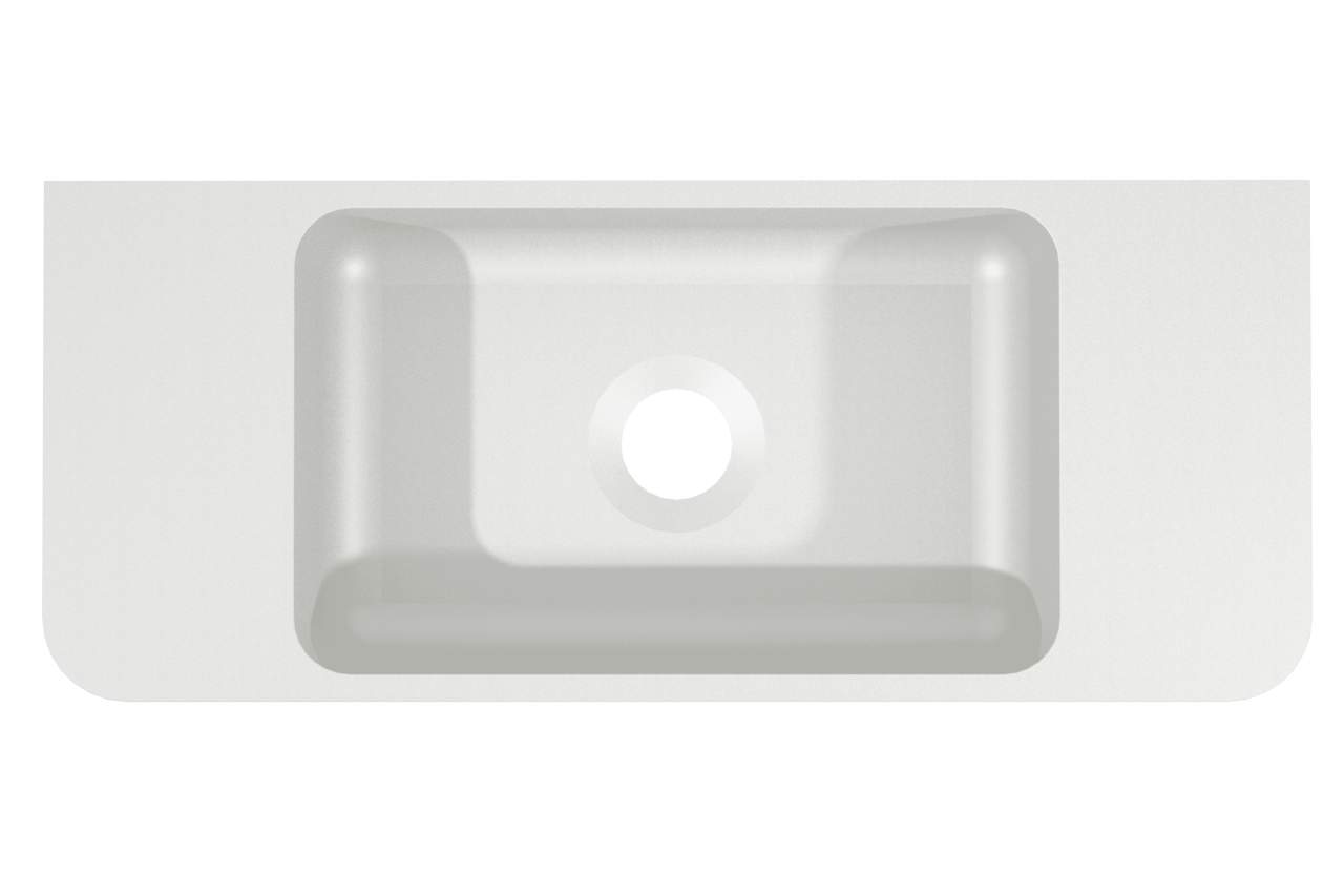 Storke Curvado lave-mains 45 x 18 cm Solid Surface mat