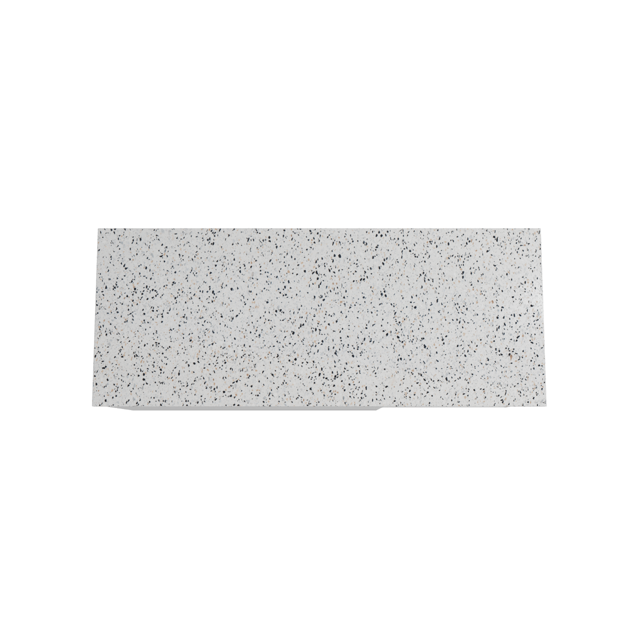 Storke Edge zwevend badkamermeubel 130 x 52 cm glanzend wit met Tavola enkel of dubbel tablet in mat wit/zwart terrazzo