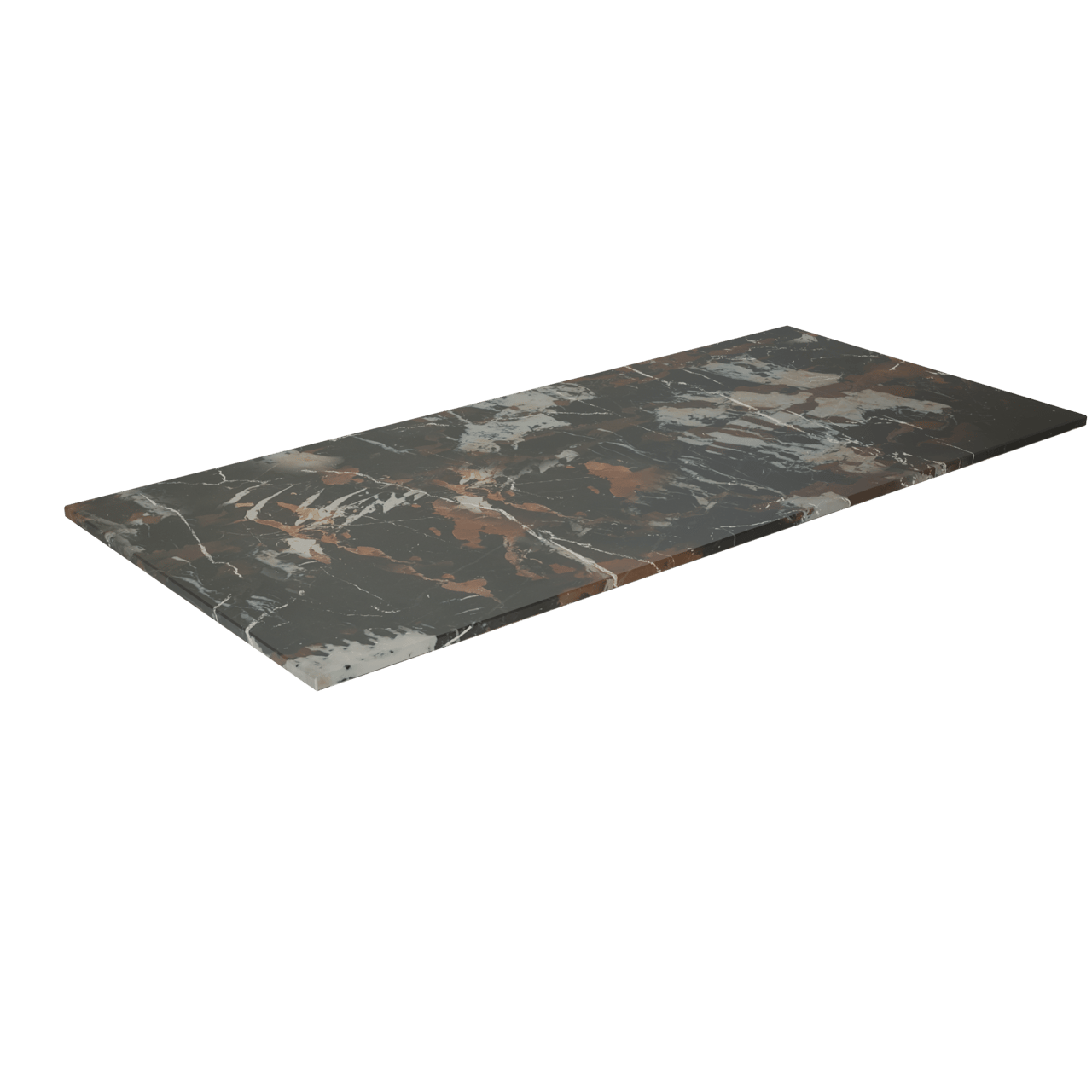 Balmani Stretto Einzel- oder Doppel Waschtischplatte, Portoro Marmor gold, 120 x 55 cm