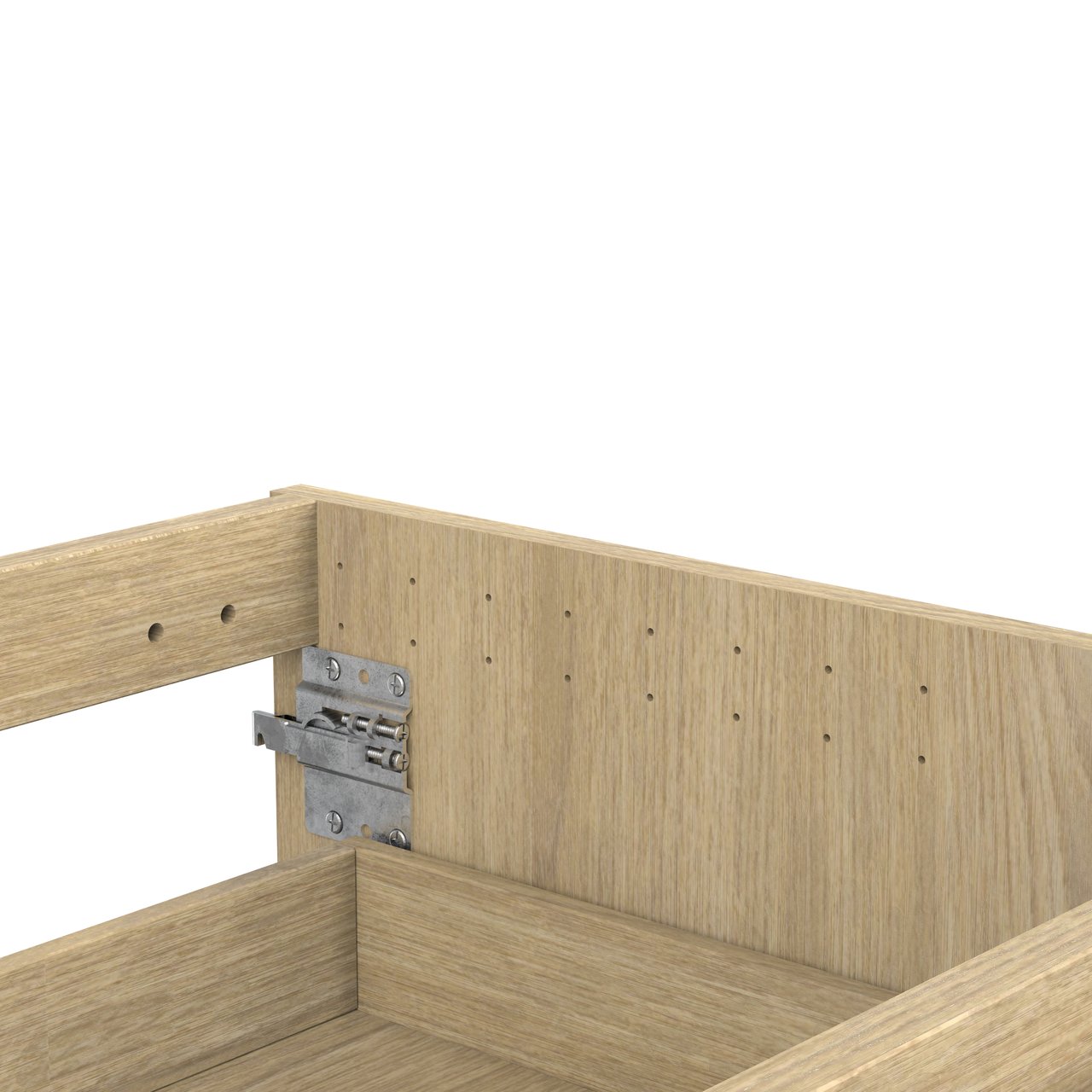 Balmani Idra by Mitra meuble sous-lavabo suspendu 120 x 55 cm asymétrique droite placage chêne naturel 4 tiroirs