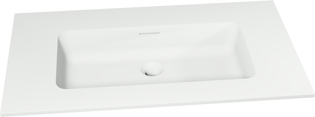 Storke Mata Einzelwaschtisch, Solid Surface matt, 80 x 46 cm