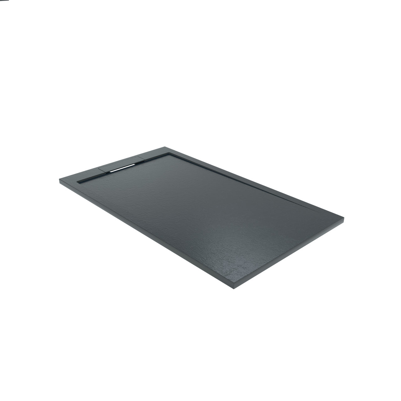 Balmani Indus receveur de douche 140 x 80 cm marbre composite gris graphite texture ardoise