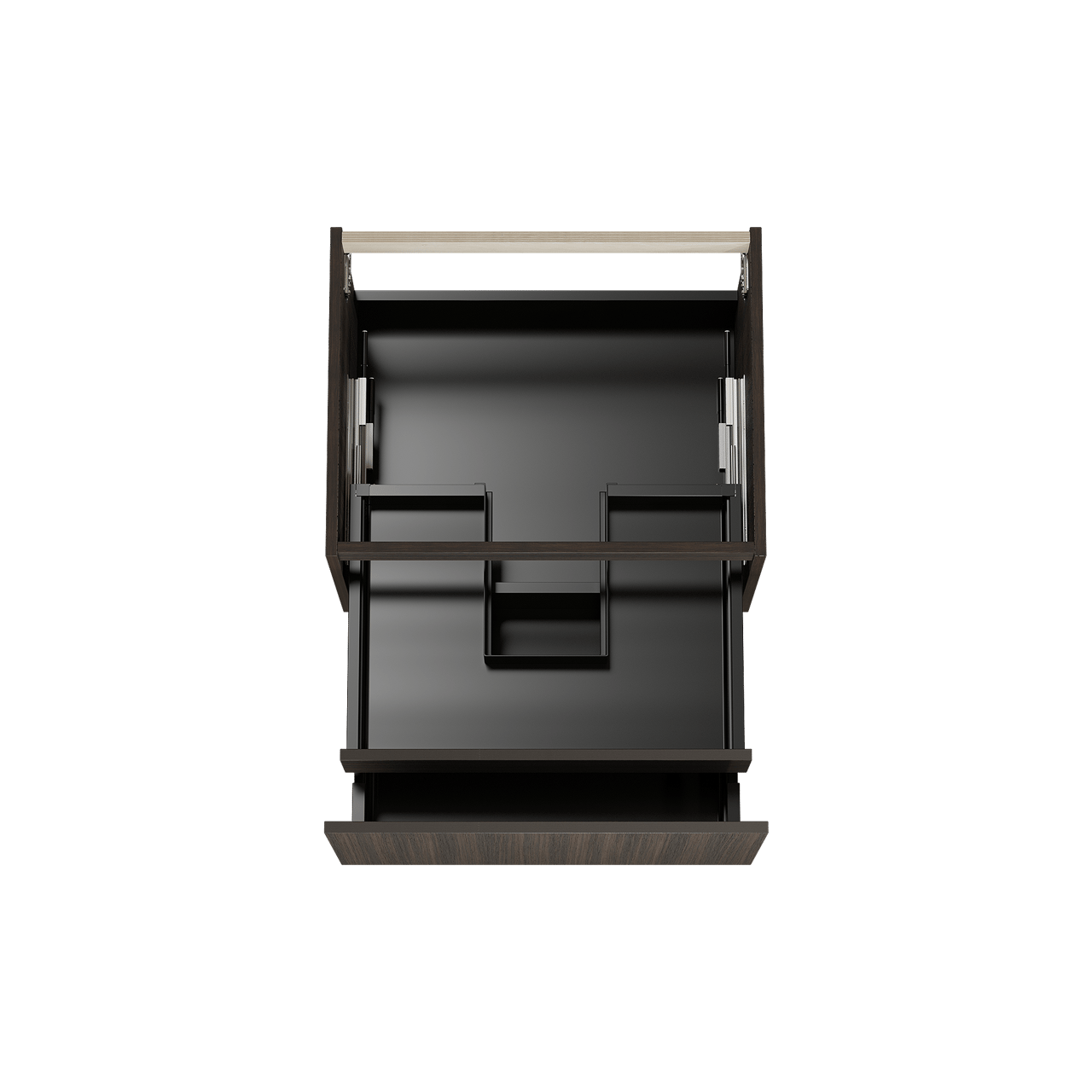 Balmani Sfera by Lucida meuble sous-lavabo suspendu 67,5 x 55 cm Eucalyptus 2 tiroirs