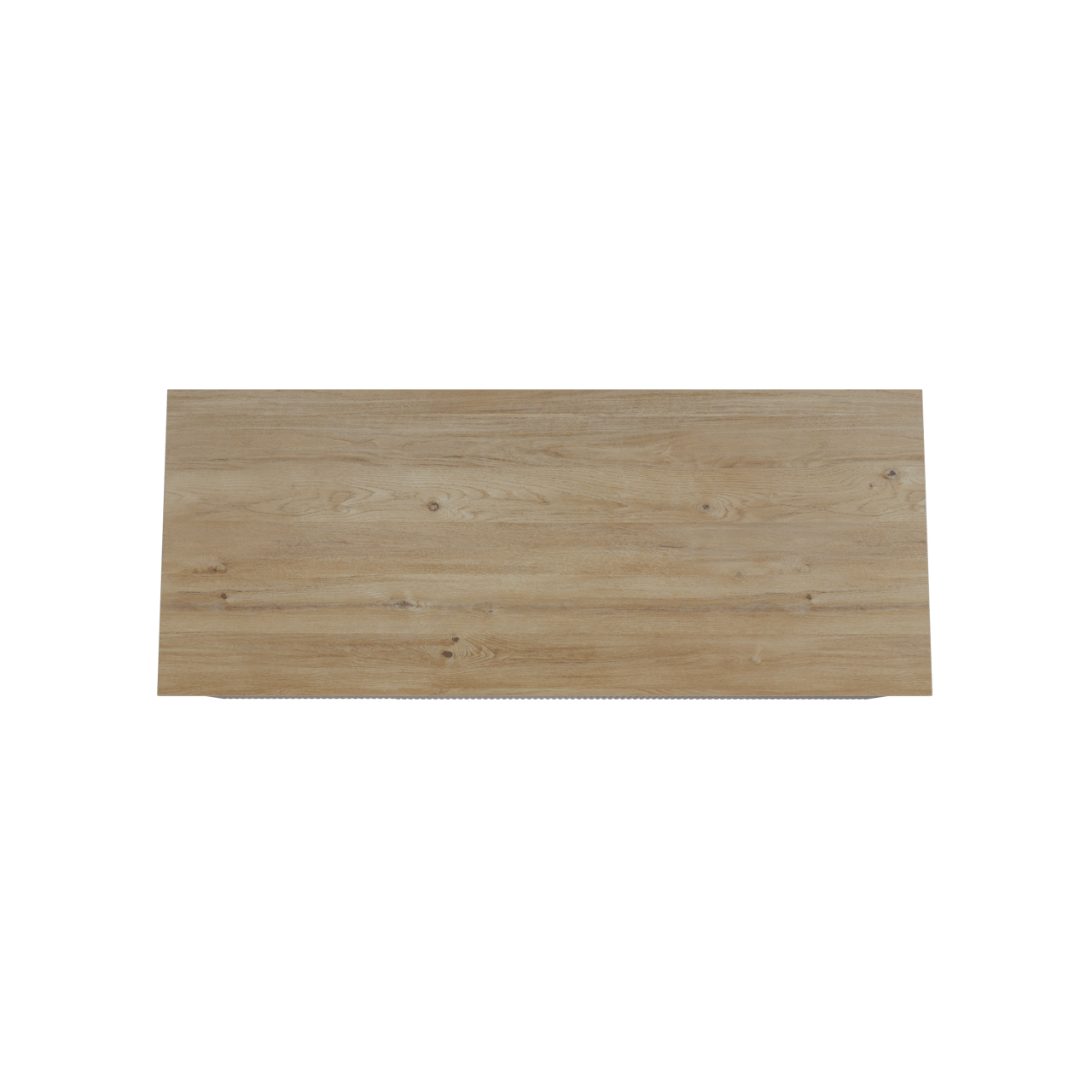 Storke Ribs zwevend badmeubel 130 x 52 cm notenhout met Panton enkel of dubbel wastafelblad in melamine ruw eiken, Verticale symmetrische rechte ribbel