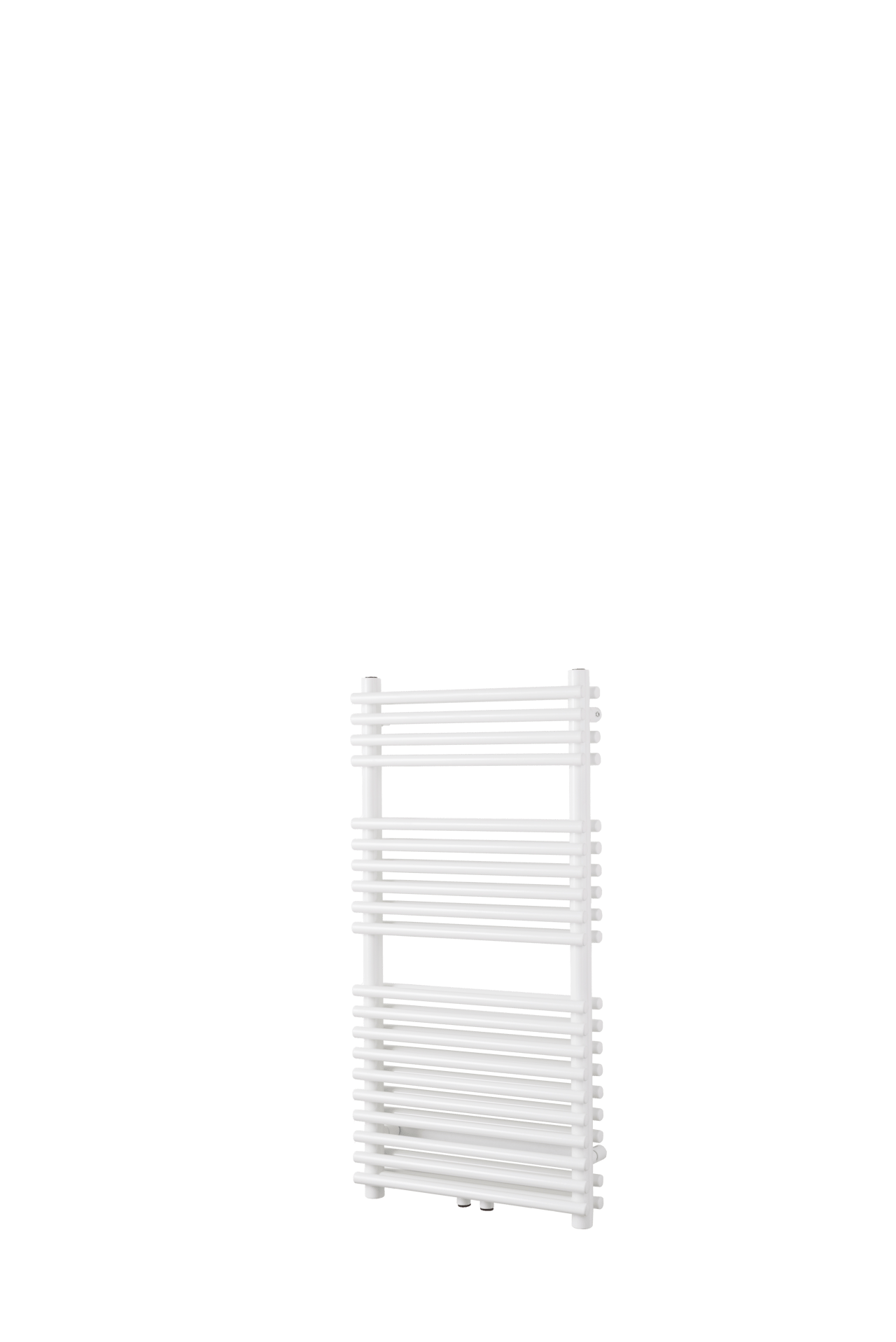 Vipera Alegria dubbele handdoekradiator 50 x 100 cm elektrische verwarming hoogglans wit zij- en middenaansluiting 850W, weerstand inbegrepen