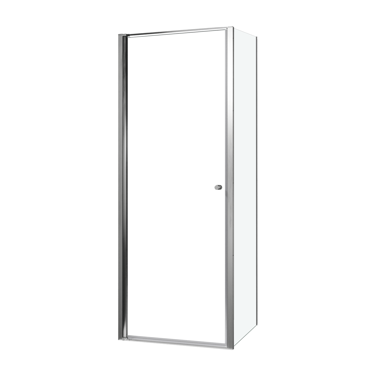 Luca Varess Kuresa douchehoek met draaideur met vaste zijwand 80 x 90 x 200 cm helder glas en glanzend chroom profielen