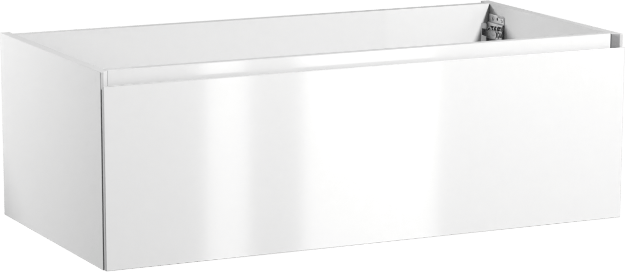 Storke Edge meuble sous-lavabo suspendu 105 x 52 cm blanc brillant 1 tiroir