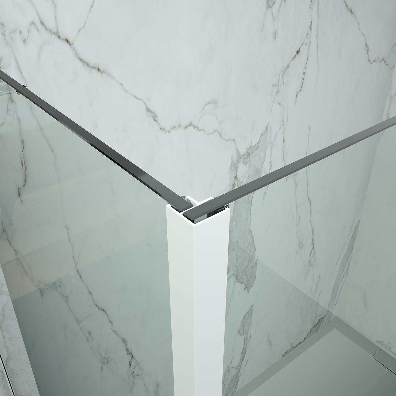 Balmani Modular Eckprofil, 200 cm, weiß matt