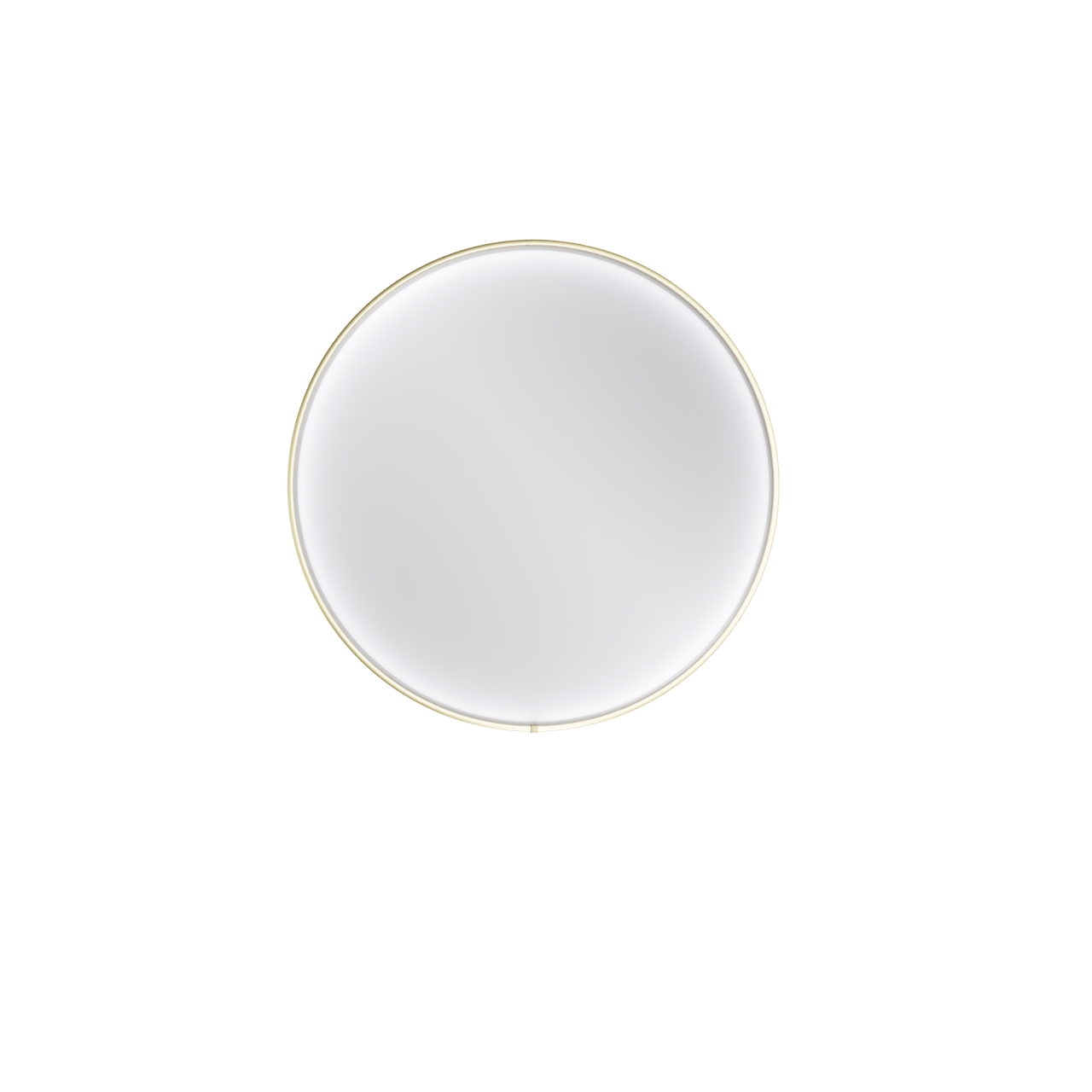 Balmani Secret rond badkamerspiegel Brushed Champagne Gold Ø 60 cm met spiegelverlichting en anti-damp