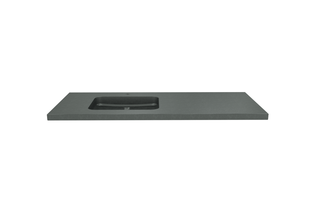 Balmani Napoli asymmetrisch linkse wastafel verzoete graniet 135 x 55 cm