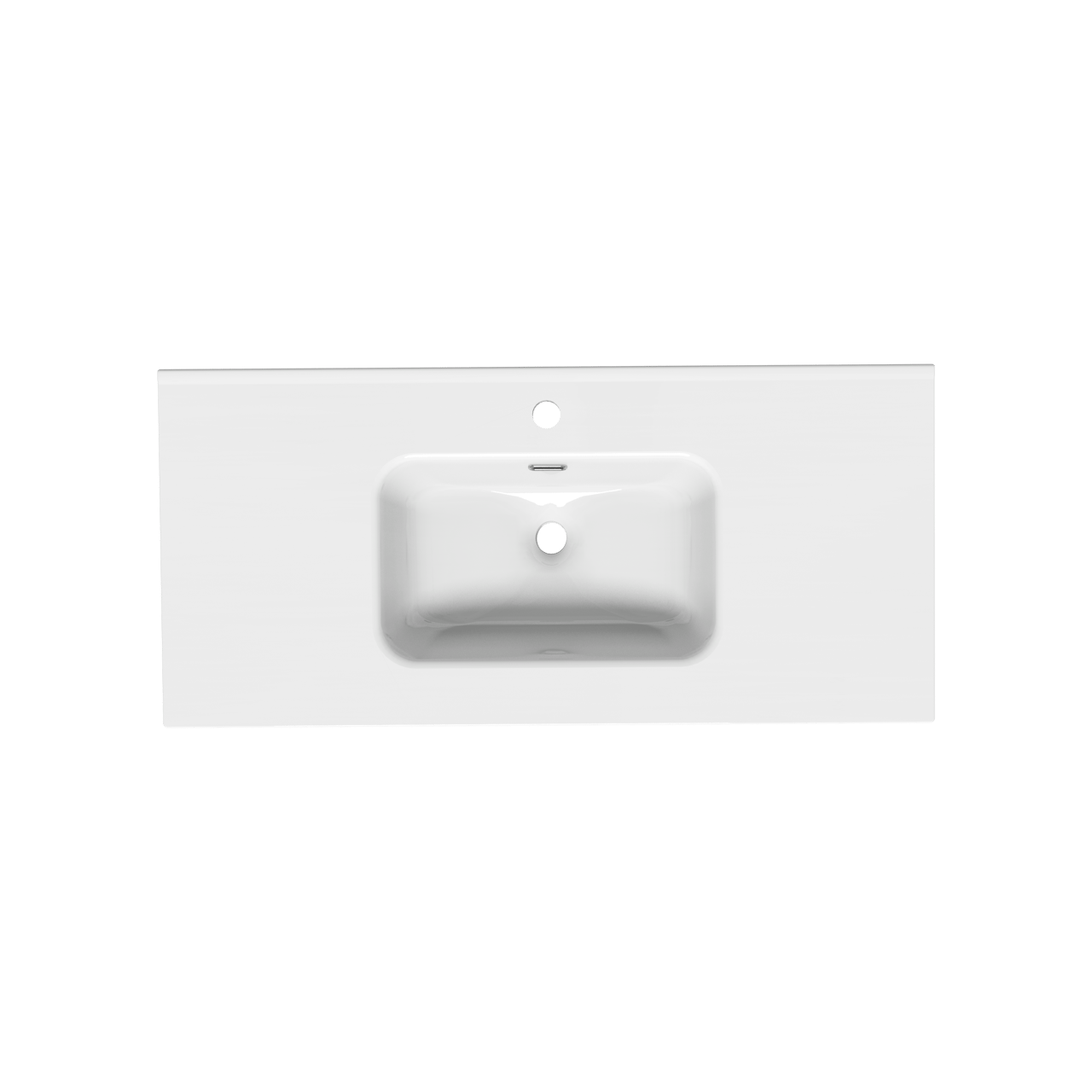 Linie Baro vasque simple porcelaine Blanc Brillant 100 x 46 cm