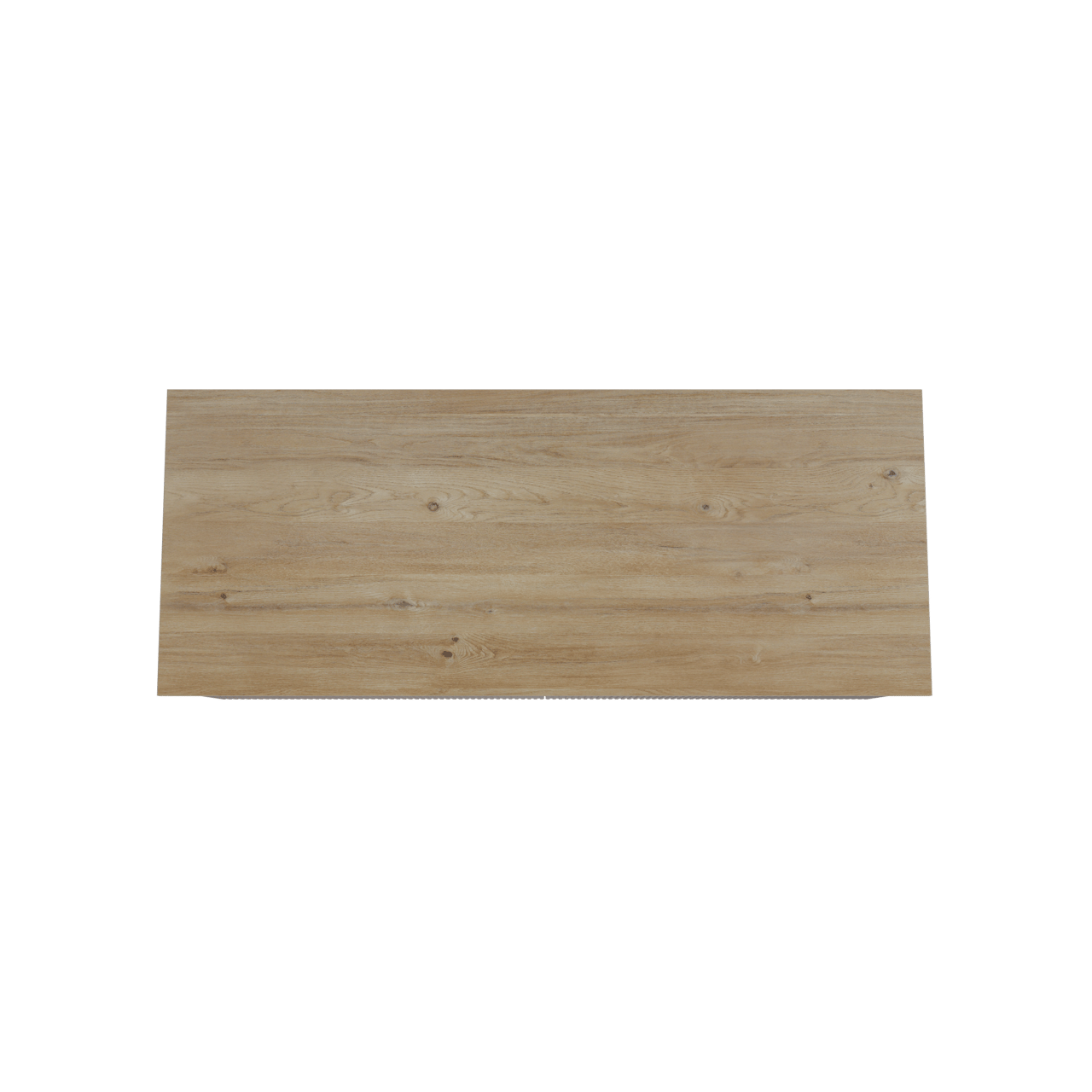 Storke Ribs zwevend badmeubel 130 x 52 cm notenhout met Panton enkel of dubbel wastafelblad in melamine ruw eiken, Verticale symmetrische rechte ribbel