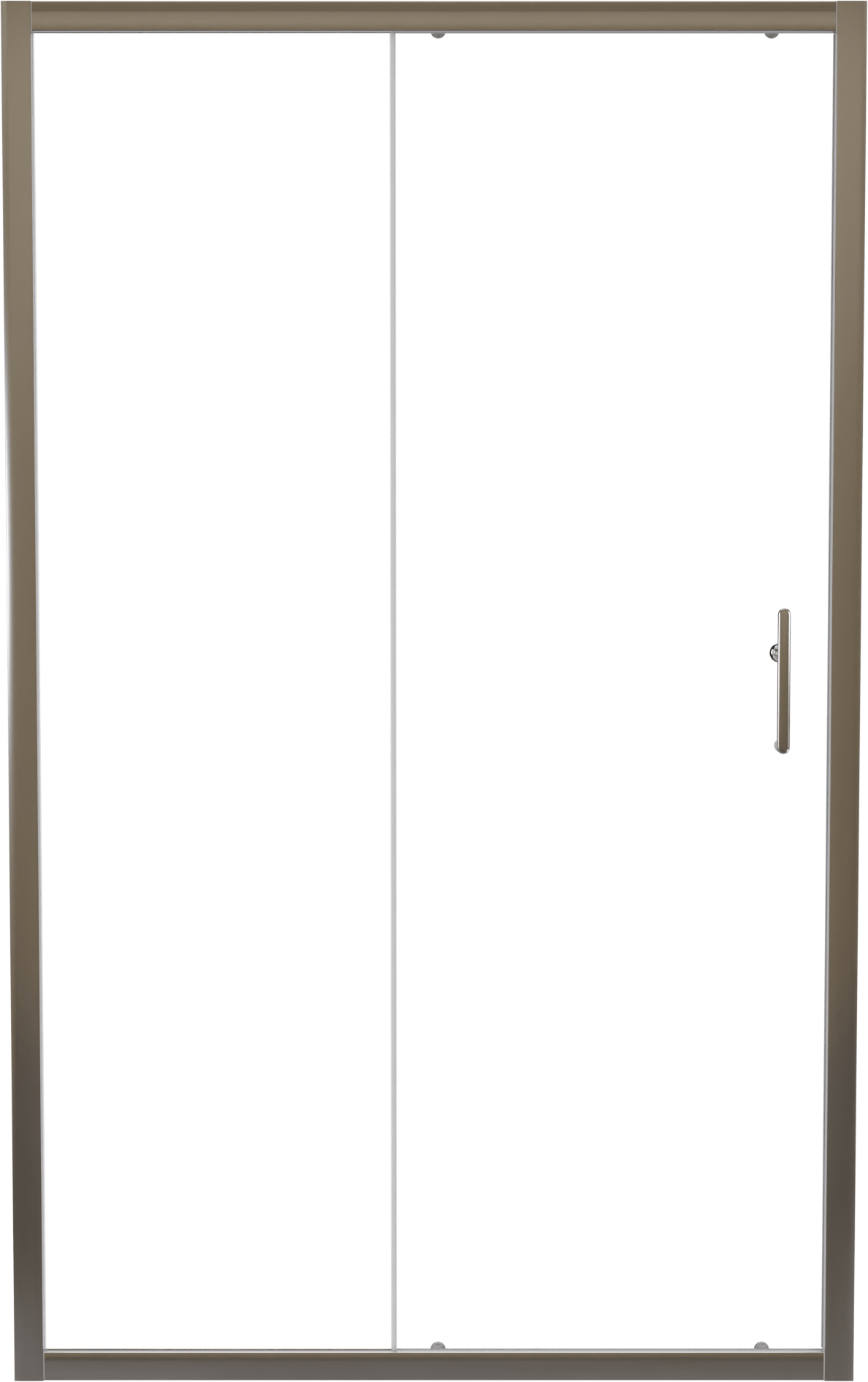 Linie Cadiz Dusche Schiebetür 120 cm x 190 cm Klarglas Brushed Chrome Profil