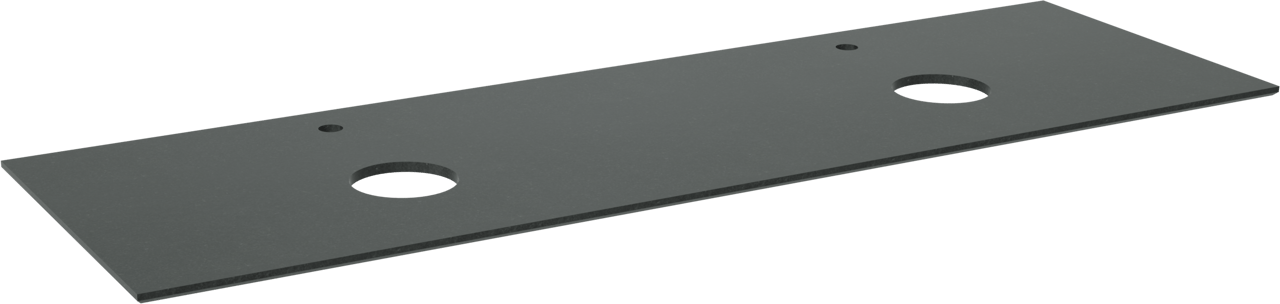 Balmani Facetta Doppelwaschtischplatte, Granit poliert, 180 x 55 cm