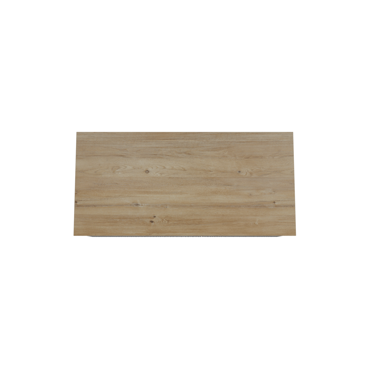 Storke Ribs zwevend badmeubel 110 x 52 cm zwart eiken met Panton enkel wastafelblad in melamine ruw eiken, Verticale asymmetrische rechte ribbel