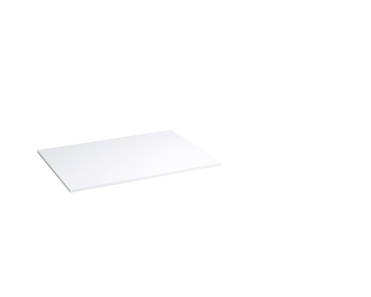 Storke Tavola enkel wastafelblad matte Solid Surface 60 x 46 cm