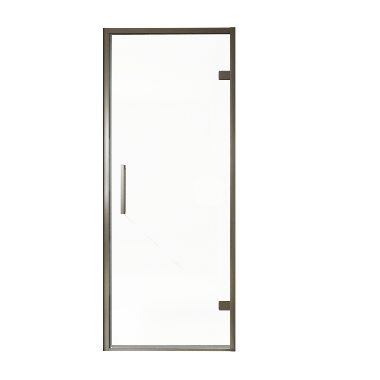 Balmani Senses Design douche draaideur rechts 90 cm x 210 cm Helder glas, Brushed GunMetal profielen