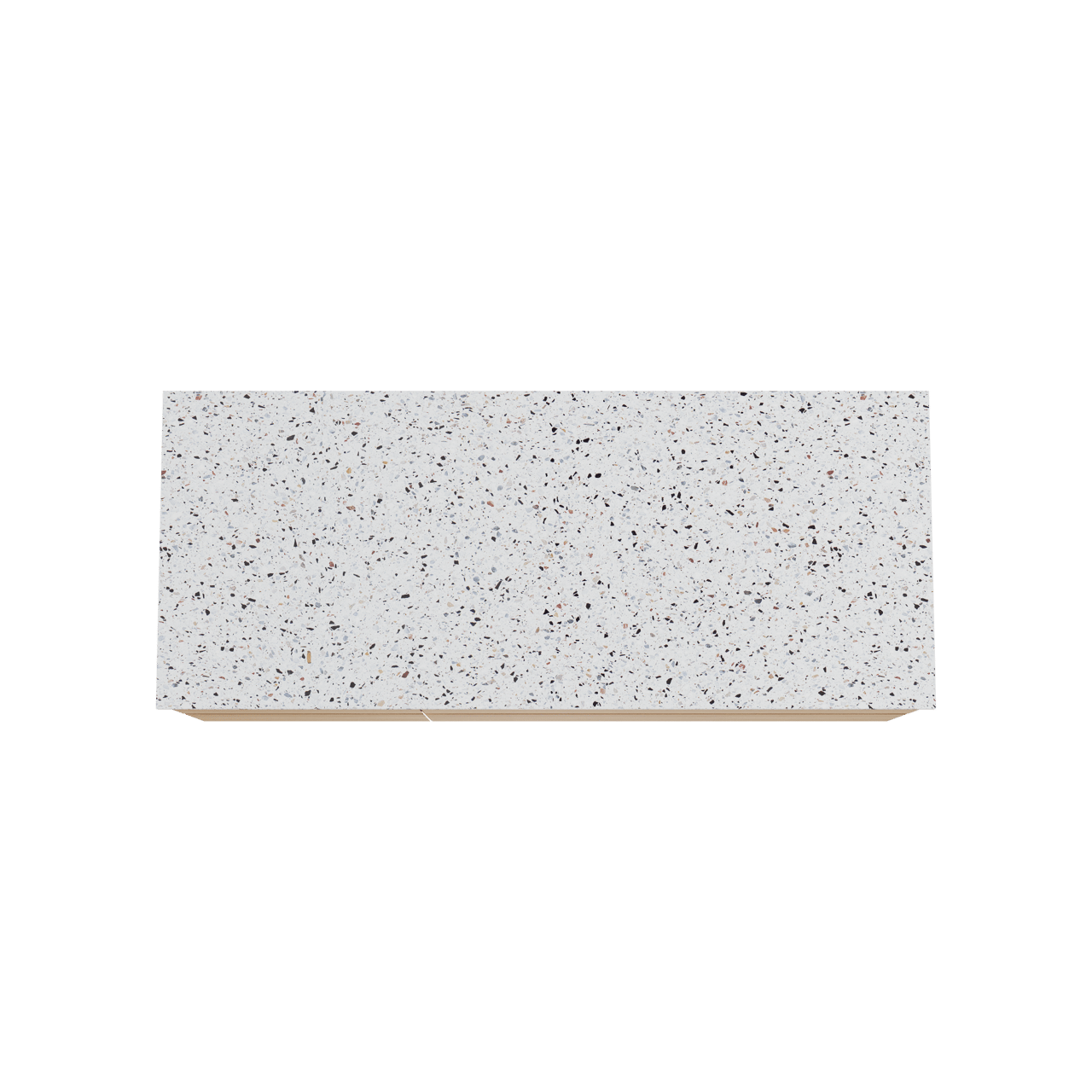 Balmani Mitra meuble salle de bains suspendu 135 x 55 cm chêne naturel avec Stretto tablette simple ou double en blanc/noir mat terrazzo