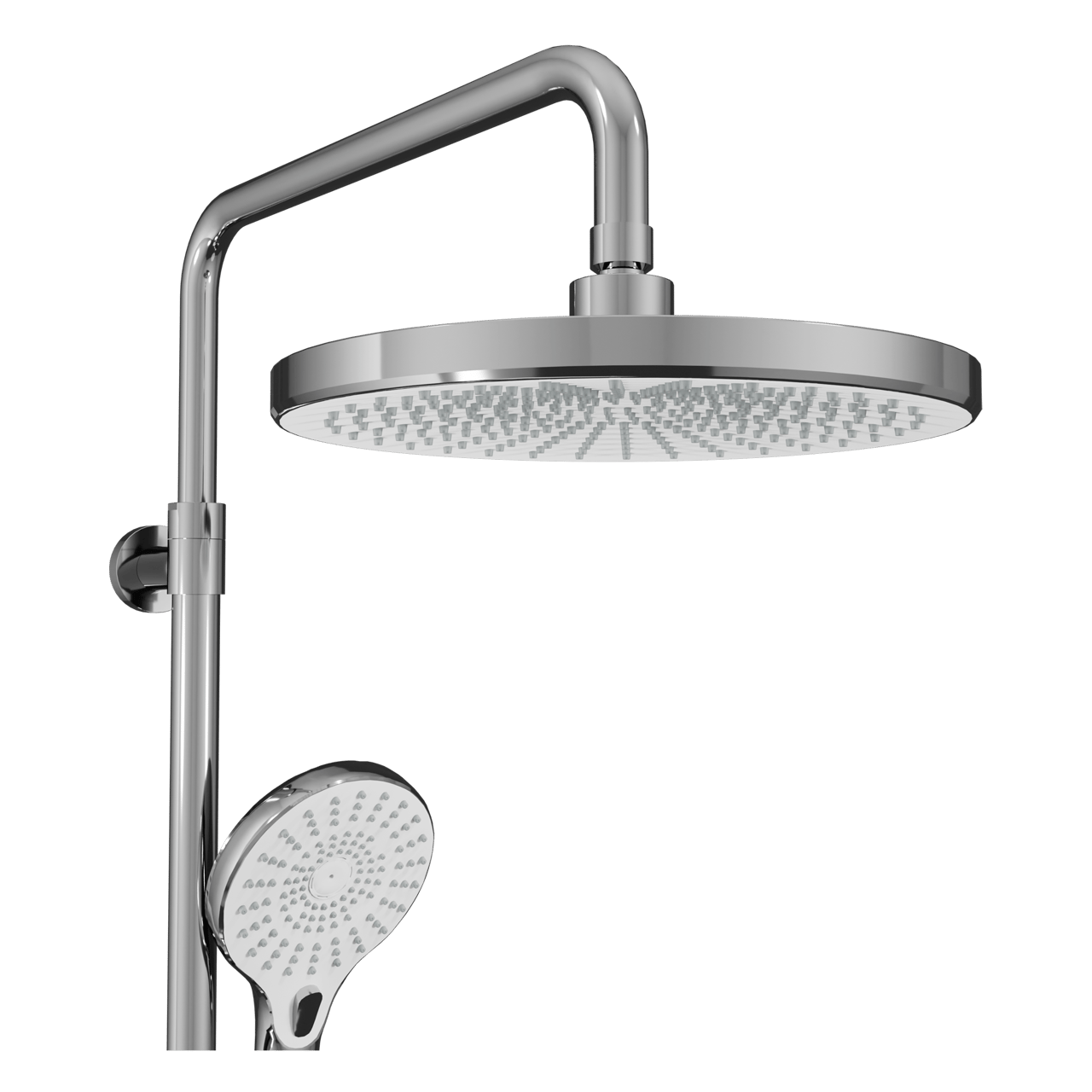 Blaufoss Dreamblade MT 250  regendoucheset thermostatisch glanzend chroom en wit