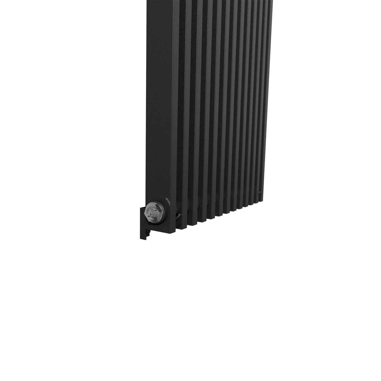 Vipera Corrason radiateur de salle de bains simple 40 x 180 cm chauffage central noir mat raccordement latéral 1.212W