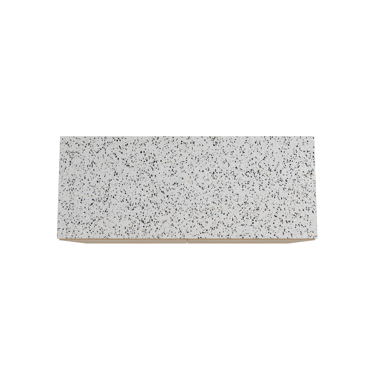 Storke Edge staand badkamermeubel 130 x 52 cm ruwe eik met Tavola enkel of dubbel tablet in mat wit/zwart terrazzo