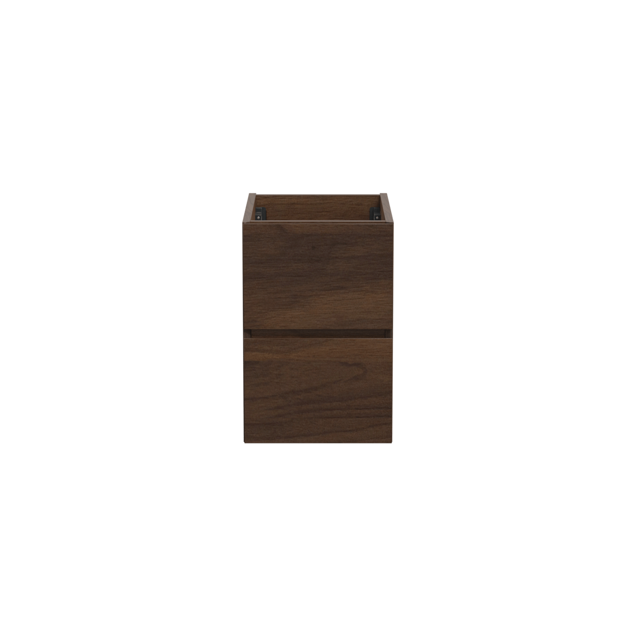 Storke Edge zwevende wastafelonderkast 35 x 52 cm notelaar 2 lades