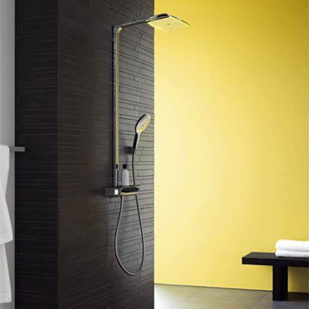 Hansgrohe Raindance Select E 360 thermostatische tablet regendoucheset Glanzend Chroom