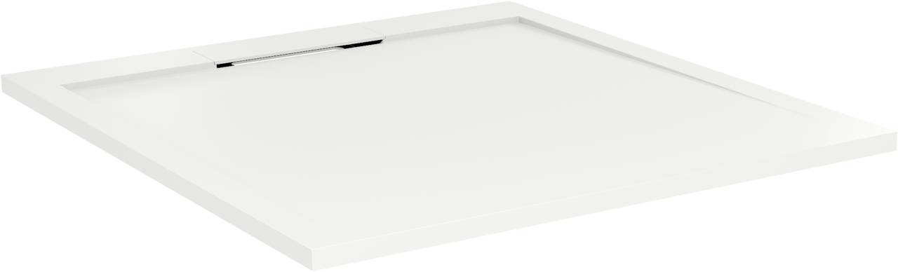 Balmani Andes Duschwanne: 100 x 90 cm, Solid Surface, Weiß matt
