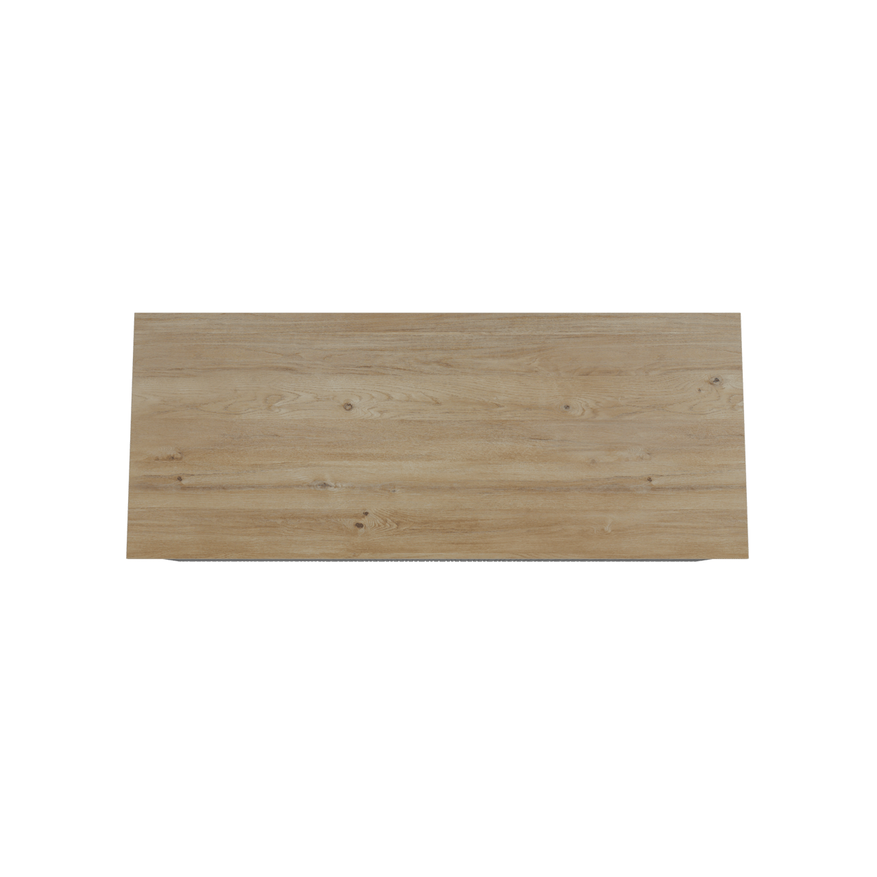 Storke Ribs zwevend badmeubel 130 x 52 cm zwart eiken met Panton enkel of dubbel wastafelblad in melamine ruw eiken, Verticale asymmetrische rechte ribbel