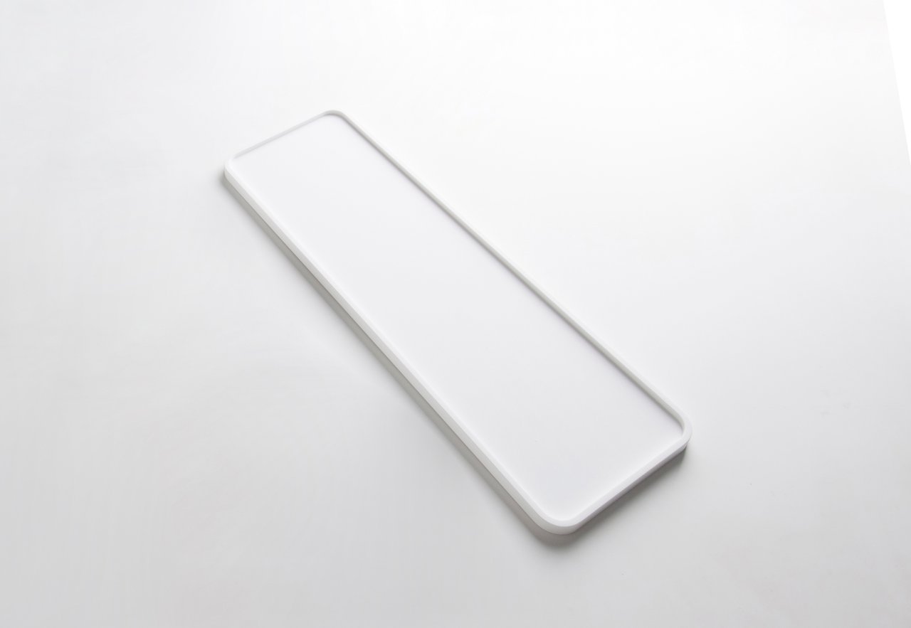 Balmani Testa plateau à cosmétiques blanc Solid Surface 45 x 14 cm