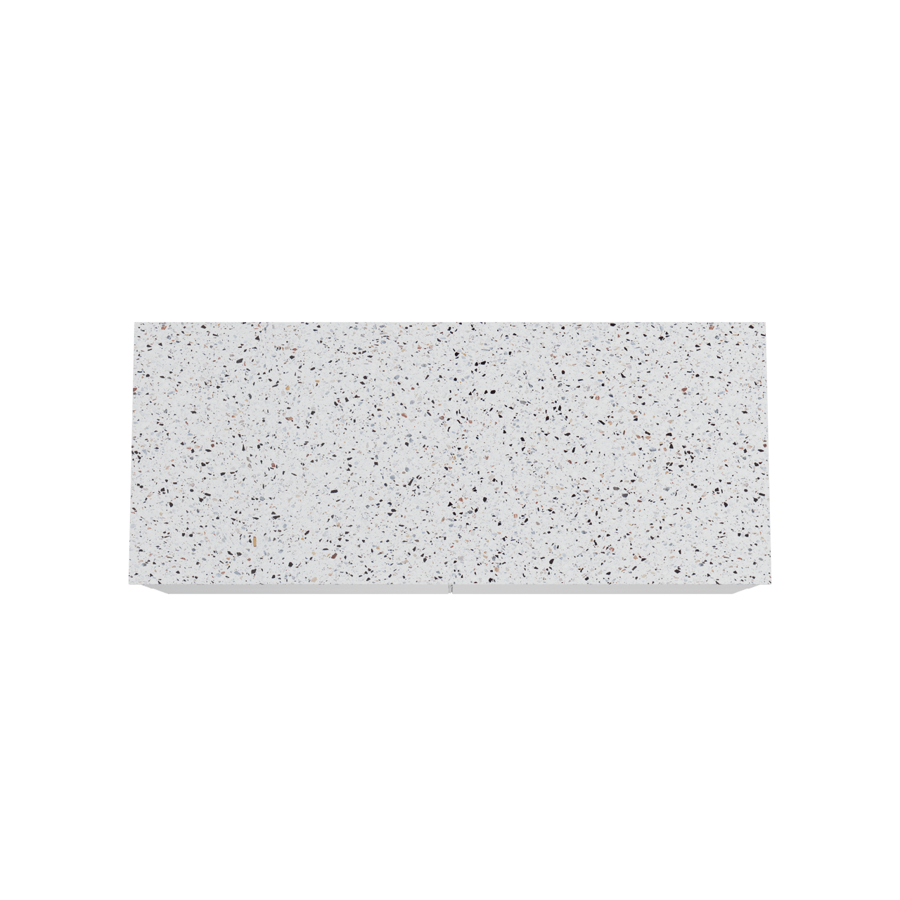 Balmani Mitra meuble salle de bains suspendu 135 x 55 cm blanc mat avec Stretto tablette simple ou double en blanc/noir mat terrazzo