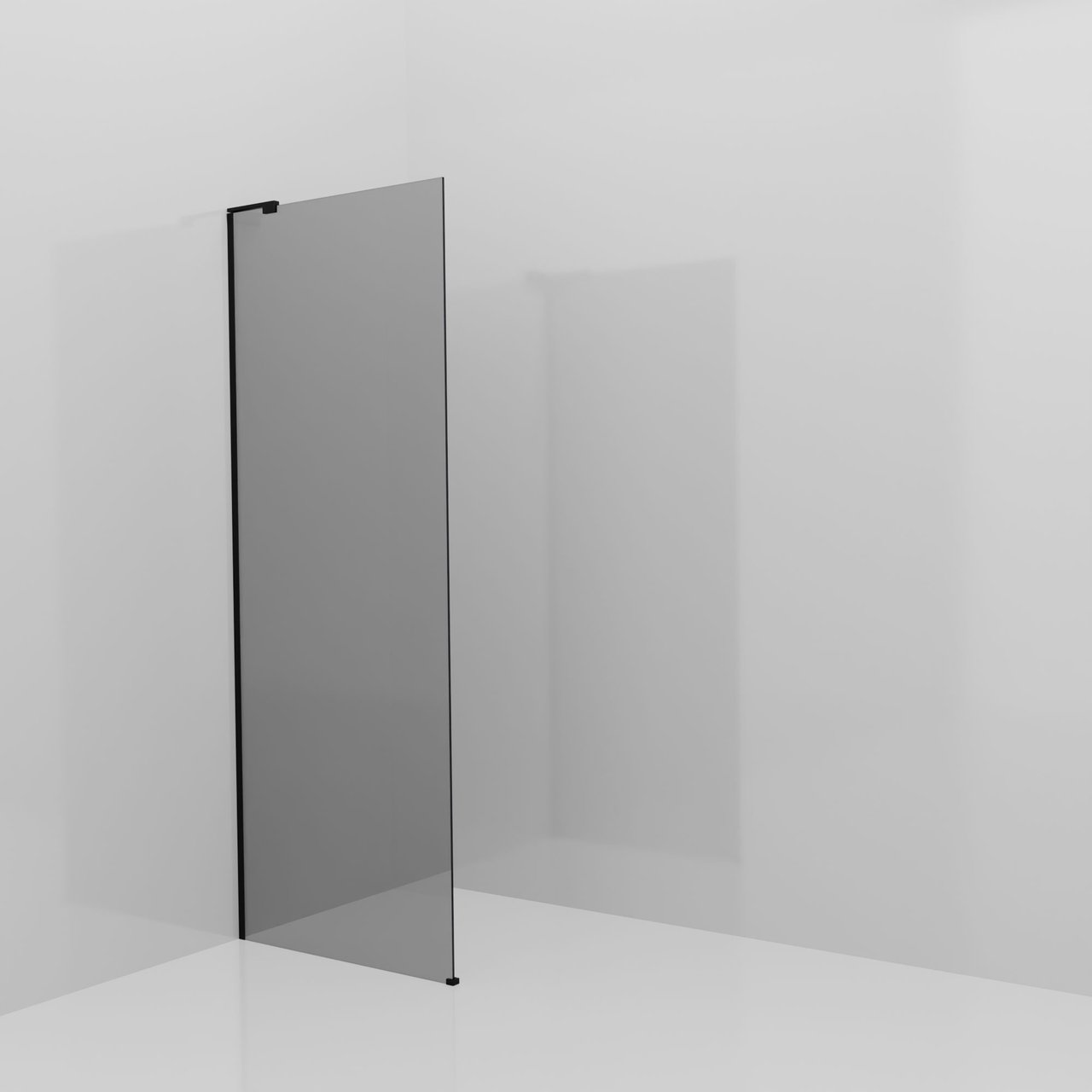 Balmani Modular douche à l'italienne: 80 x 200 cm, Miroir Reflex, avec coating, Profil Noir mat avec L-Shape