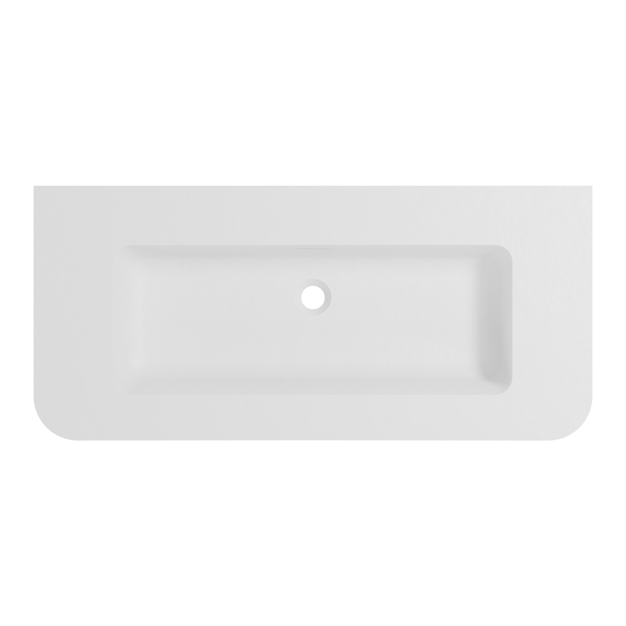 Storke Mata Soft plan simple solid surface blanc mat 100 x 46 cm