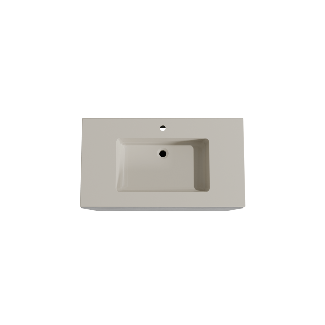 Storke Edge freistehendes Möbelstück Set: 95 x 52 cm, Beton dunkelgrau, mit Diva Einzelwaschtisch, Top Solid Seidengrau
