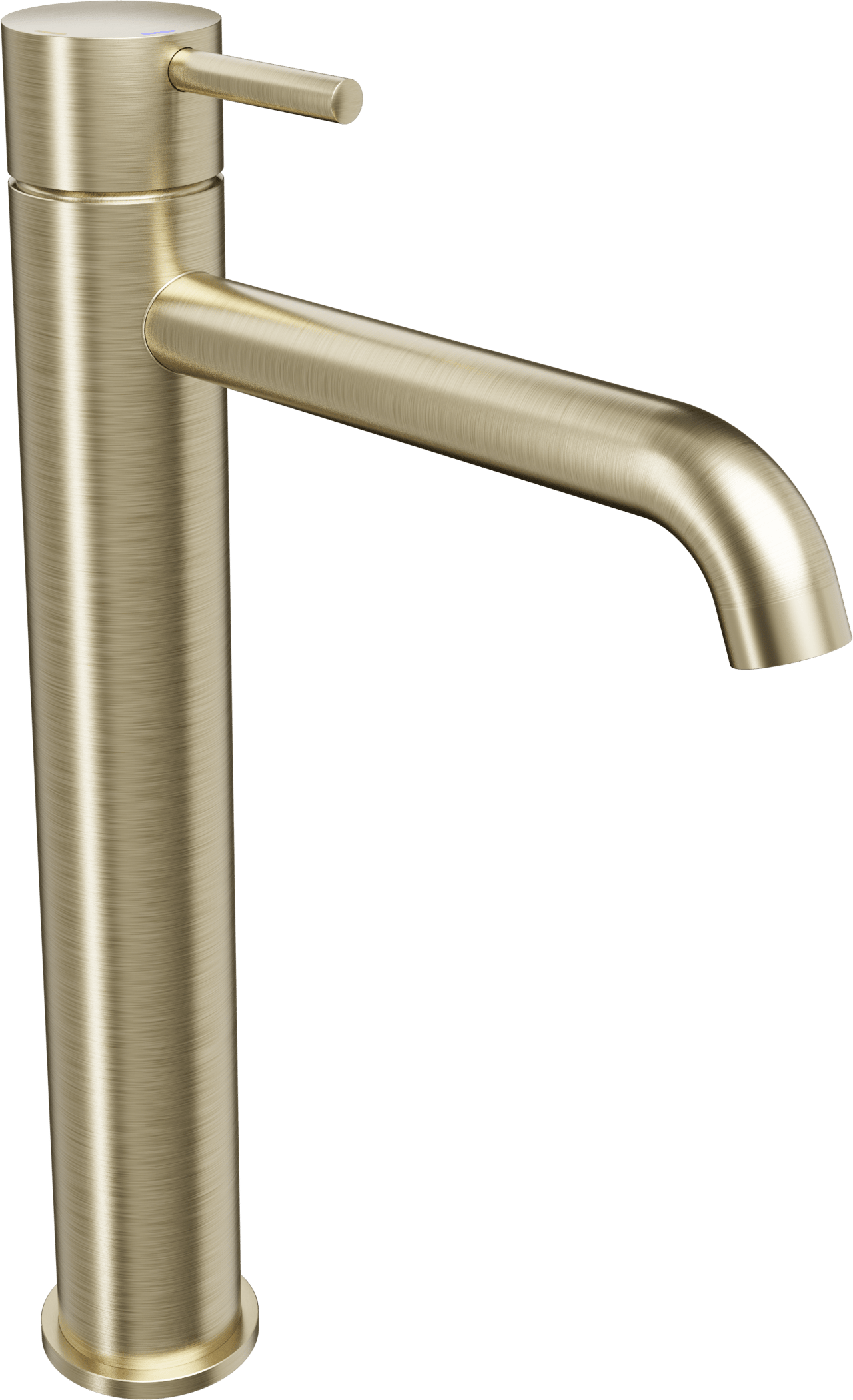 Blaufoss Round 2.0 EcoStart Erhöhte Waschbecken Armatur: Brushed Champagne Gold