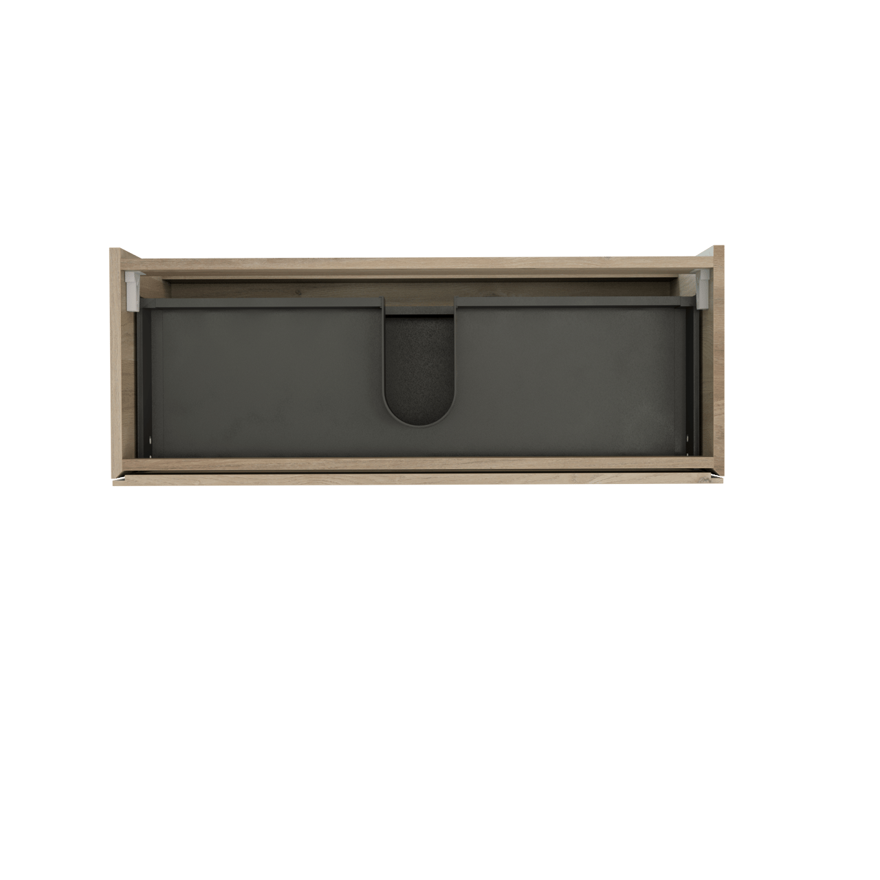 Storke Edge hängender Waschbeckenunterschrank: 100 x 40 cm, Eiche rustikal, 2 Schubladen