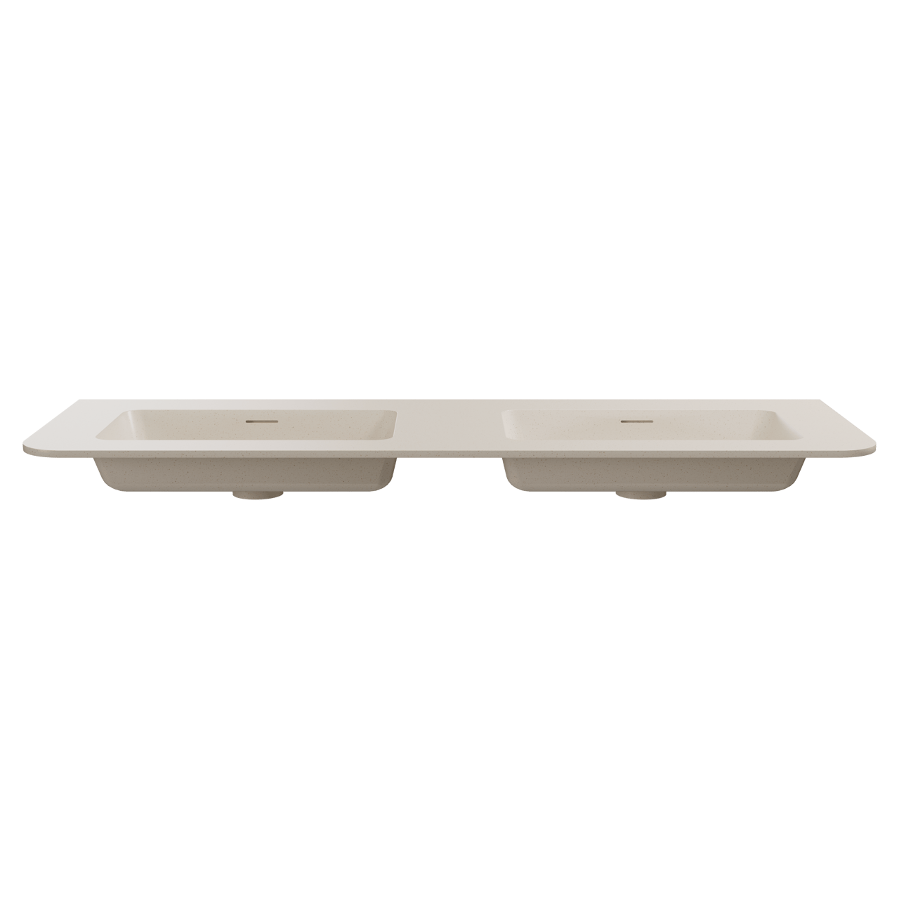 Storke Mata Soft double vasque solid surface beige granite 140 x 46 cm
