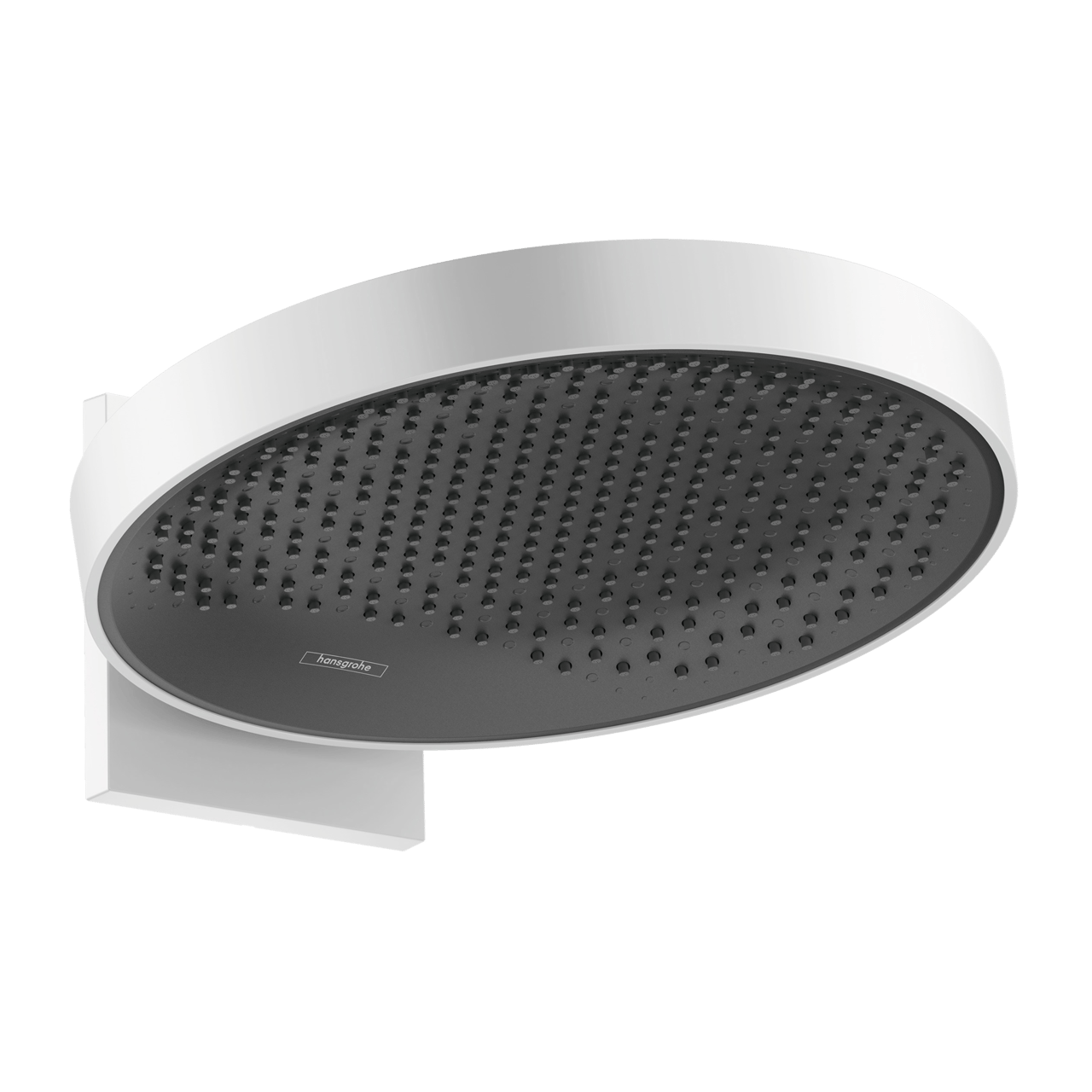 Hansgrohe Rainfinity 360 ronde regendouchekop met muursteun 36 cm mat wit