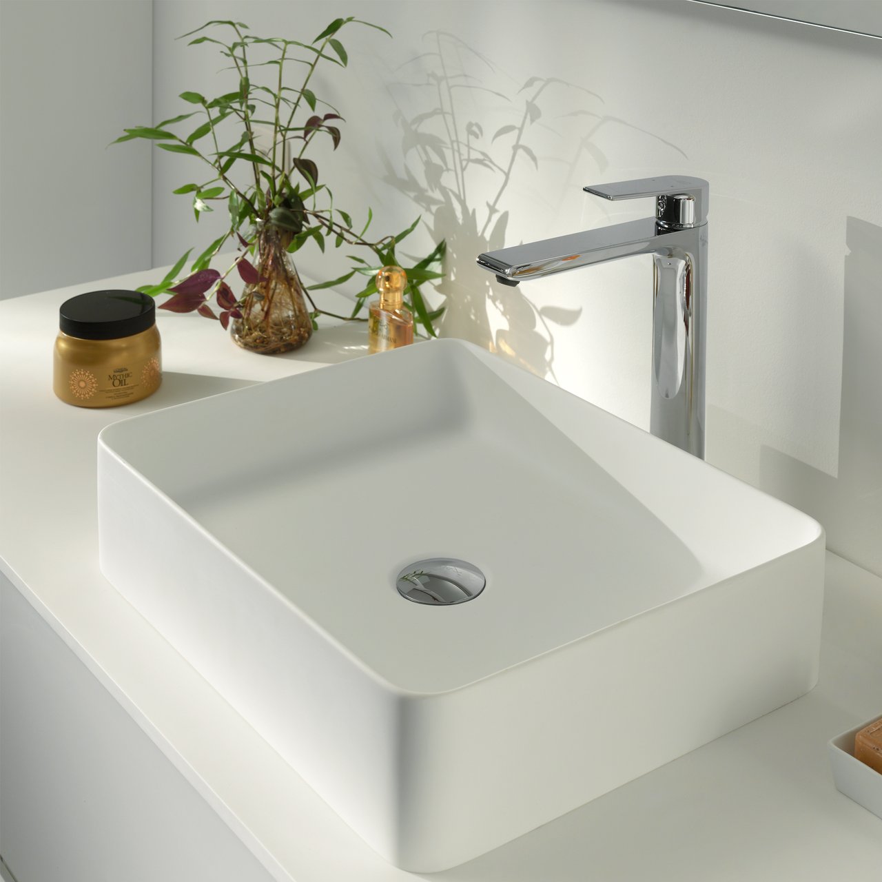 Blaufoss Jason robinet de lavabo réhaussé chrome brillant