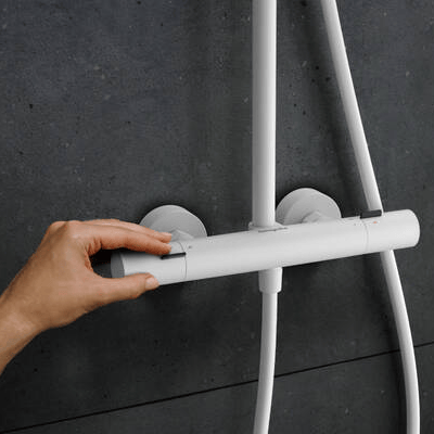Hansgrohe Pulsify S260 Puro colonne de douche de pluie robinet thermostatique blanc mat