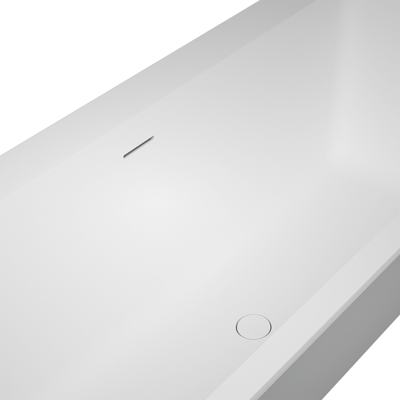 Balmani Kantiga 2-Personen-Einbaubadewanne: 180 x 80 cm, Solid Surface, Weiß matt