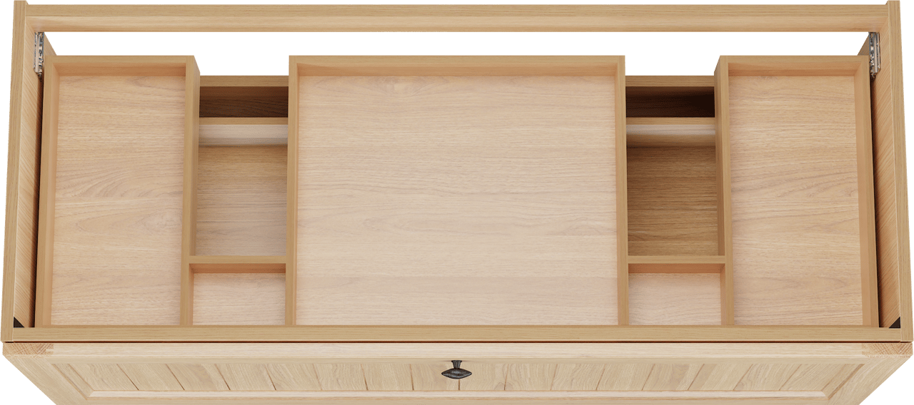 Balmani Lemon zwevende wastafelonderkast 135 x 55 cm Fineer naturel eiken 2 lades