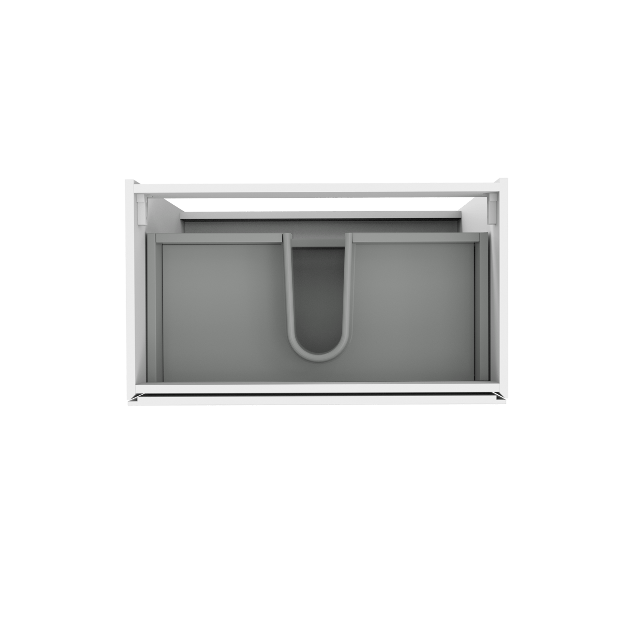 Storke Edge meuble sous-lavabo a poser 80 x 46 cm blanc brillant 3 tiroirs